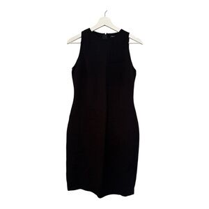 MASSIMO DUTTI, Smart Black Sleeveless Dress, office dress, zipper in back.